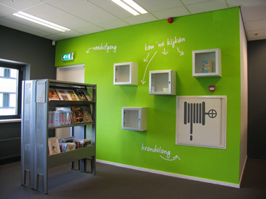 Bibliotheek Inrichting | Bibliotheek Decoratie | Bibliotheek Belettering | Bibliotheek Bewegwijzering